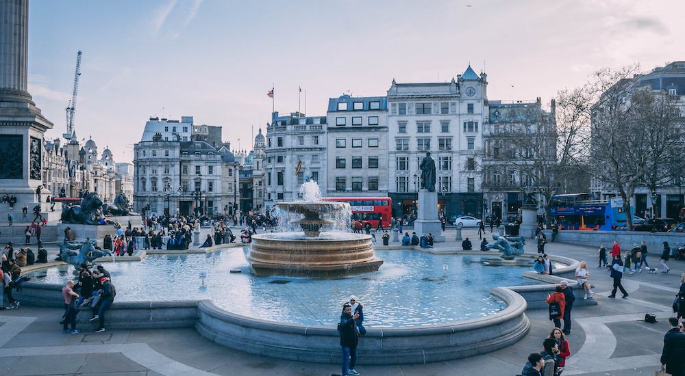 Trafalgar Square i London